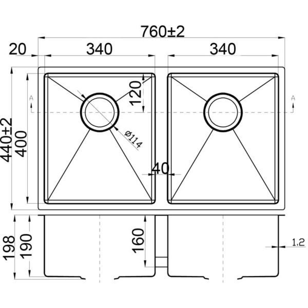 Eden Double Bowls Above/Undermount Sink