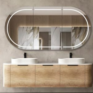 Bondi Natural Oak Curve Vanity (1800x460)