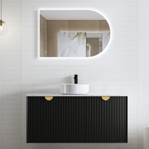 Matte Black Marlo Wall Hung Vanity 1200mm